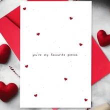 1张“你是我的挚爱”周年纪念贺卡，心形粉色星星设计 - 写给丈夫/妻子的情书 - 优雅手写字体，情人节礼物，送给男友/女友、未婚夫/妻（纸质卡片） - 彩色 - 查看 4
