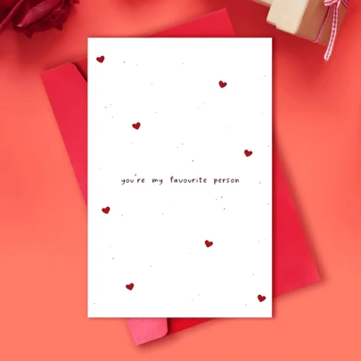 1pc "You Are My Beloved" Anniversary Greeting Card, Heart & Pink Star Design - Love Letter For Husband/Wife - Elegant Handwritten Font, Valentine's Day Gift For Boyfriend/Girlfriend, Fiancé(E) (Paper Card)