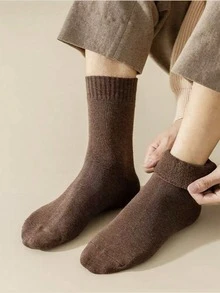 20双装男士加厚羊毛袜，冬季保暖袜，适合滑雪、骑行、户外运动，圣诞节/感恩节/新年礼物，日常穿着舒适，时尚户外跑步袜 - 彩色 - 查看 6