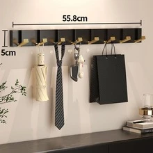 Gebohrte unsichtbare Haken, die an der Badezimmerwand aufgehängt werden können. Sie können auch als Kleiderbügel nach dem Durchgang durch die Tür verwendet werden, eignen sich zum Aufstellen auf der Veranda und können auch als faltbarer Mantelhaken im Schlafzimmer verwendet werden. - Verschiedenfarbig - Übersicht 18