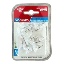 Pack de Chinchetas de Corcho Transparentes de 40 y 12 Piezas – Piezas Elegantes y Discretas con Punta Metálica de Gran Fijación, Perfectas para Tableros de Corcho, Fotos, Notas, Decoración, Proyectos Creativos, Manualidades y Organización en Casa, Escuela y Oficina - Blanco - Ver 1