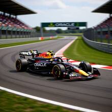 1:43 Oracle Red Bull Racing RB20 (Bahrain GP) (#1 ) - Flat Blue ('24) ('25 Std) - No. 11 - View 1