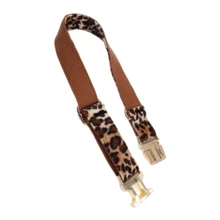 This Soft And Comfortable Leopard Print Zinc Alloy Pet Collar Is Suitable For Small, Medium And Large Dogs. Made Of Durable Zinc Alloy Material, It Is Easy To Put On And Take Off. This Is A High-End Dog Collar. (Due To Differences In Fabric, Batch And Color, There May Be Slight Variations; Colors Are Shipped Randomly.) - Brown - View 4