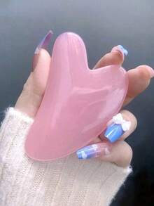 1/2PCS Facial Massage Set, 1 Double-Head Massage Roller, 1 Heart-Shaped Shaving Device. Facial Massage Eliminates Puffiness, Soothes And Brightens The Skin, Making You Radiant. Home Massage, Portable, Gift - Multicolor - View 3