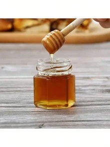 10件/20件/30件/50件 蜂蜜罐，高級六角形迷你玻璃罐配木製金蓋，蜜蜂吊飾麻繩小容器瓶，適用於果醬、糖果、蜂蜜、婚禮與派對禮品 - 彩色 - 查看 3
