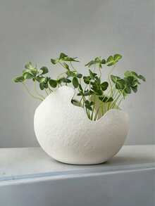 1 pezzo Vaso da fiori in resina moderno e minimalista, adatto per la decorazione della casa, balcone, ingresso, mobile TV, libreria, decorazione della camera da letto, forniture scolastiche e vaso - Bianco - Visualizzare 10