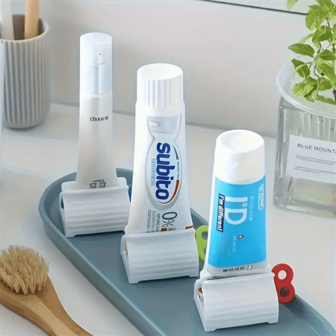 3个装牙膏分配器，耐用浴室工具，适用于牙膏、乳霜和化妆品