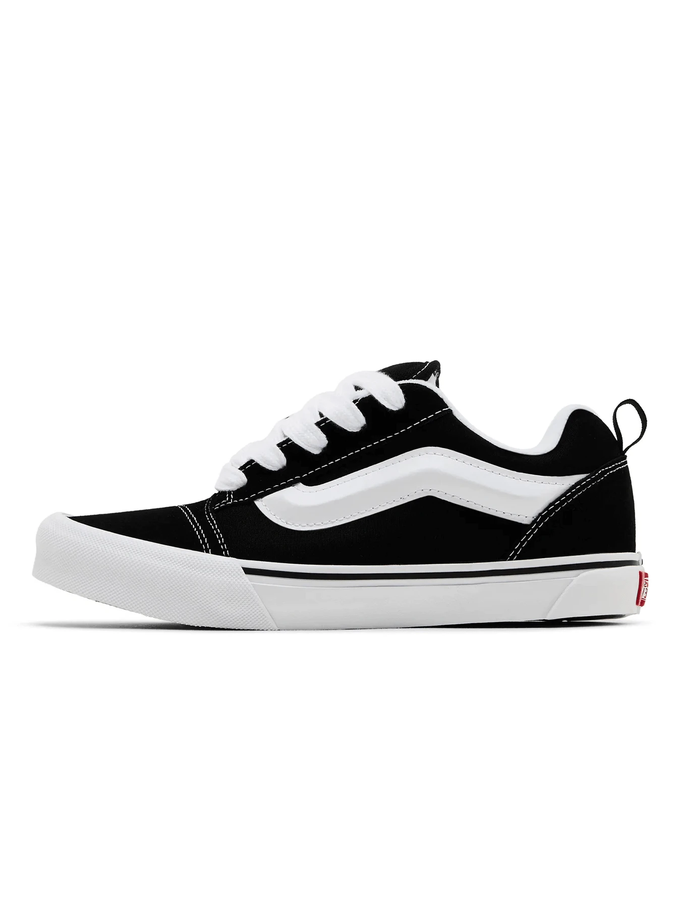 Vans Knu Skool Women(GS) Casual Sneakers Gym Running Daily Commuting Lightweight Cushioning Breathable Sweat Absorption Shock Absorption Thick Sole Skin-Friendly Color Block Logo Easy To Slip On Easy To Clean Versatile For School Outing Active Women(GS) Black White VN000D2T6BT
