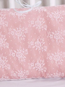 Brubrelel Babys Personalized 8-Piece Baby Crib Set For Girls And Boys - 100% Cotton With Braided Detail - Màu hồng gỉ - Xem 7