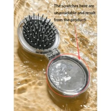 1支/3支/套蝴蝶形迷你美发梳，带镜子，尼龙刷毛，ABS塑料手柄，便携式可折叠气垫梳，适合普通发质，旅行必备美发工具，美发造型工具，美发配件 - 彩色 - 查看 6