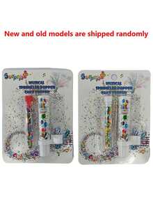 一套音乐蜡烛惊喜套装，包含音乐、烟花、蜡烛和唱歌喷雾道具，营造派对氛围 - 彩色 - 查看 7