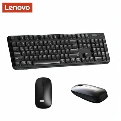Lenovo KN270 Wireless Keyboard And Mouse Combo, Full-Sized 104 Keys, Silent 2.4GHz Bluetooth Connection, Ergonomic Design, Multimedia Keys, Stable Transmission 20m, Compatible With Laptop PC Desktop, Ideal For Game Office Home Use