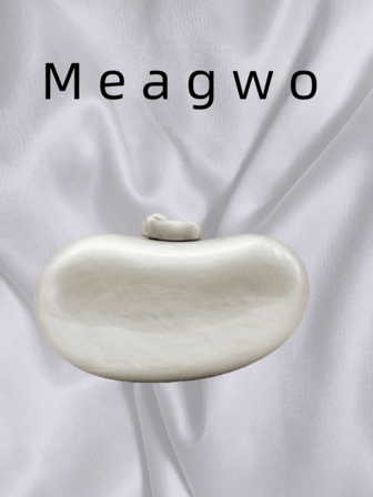 Elegant Shell-Colored Women's Pea Bag, Metal Chain Strap Crossbody Clutch Bag For Evening Dress