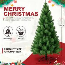 Farsee Árbol Navideño 2.1m Pino PVC Resistente - Decoración Navideña para Interior/Exterior, Base de Hierro Antideslizante y Duradera, Se Acompaña Perfectamente con Adornos Christmas (Luces LED, Bolas Navideñas, Guirnaldas de Perlas), Regalo Navideño Inolvidable para Familias con Niños, Parejas, Propietarios de Negocios y Enthusiastas de la Navidad, Ideal para Salones Comunes, Jardines Cerrados, Terraza Cubierta, Locales Comerciales (Cafés, Boutiques, Supermercados) y Eventos Festivos (Fiestas Navideñas, Celebraciones Empresariales), Características Principales: Altura Óptima 2.10m, Material PVC Anti-UV y Anti-Desgaste, Base Hierro Estable, Realismo Visual, Fácil Montaje sin Herramientas, Decoración que Transmite Alegría Navideña - 2,10 millones - Ver 3