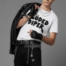 Löded Diper Rock Band T-Shirt Diary Of A  Kid Humor Streetwear Shirt 100% Cotton - 白色 - 查看 1