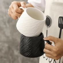 1pc Ceramic Mug, Milk Cup, Coffee Cup - Microwave & Dishwasher , Suitable For Hot & Cold Drinks, Holiday Tableware, Party Supplies, Breakfast Milk Cup, Bakery Dessert Cup, Student Coffee Mug, Beer Mug, Baking Cup, Party Cup, Holiday Theme, Coffee Mug, Microwave , Ceramic Cup, Essential For Students - Multicolor - View 8