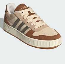 Tênis Adidas NEO de Suporte Estável, Resistente ao Desgaste, Unissex, com Sola Grossa, Design Retrô, Leve, Confortável, Amortecedor de Choque, Casual de Cano Baixo para Transporte, Moda Versátil de Sola Plana, Estudante Combinável KK1416 - Castanho - Visão 2