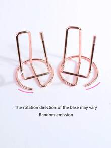 1pc Iron Metal Phone Stand, Desk Top Gold Storage Rack, Multifunctional Metal Holder, Creative Tablet Stand - Multicolor - View 7