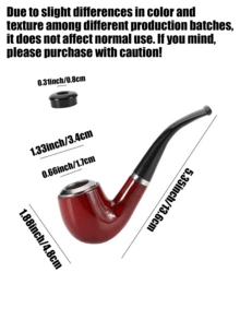 男士复古传统烟斗 - 金属烟碗，香烟和烟丝两用，可拆卸便携设计，送给他的完美礼物 - 彩色 - 查看 4