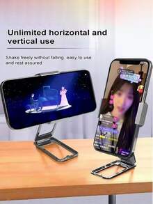 1 szt. obrotowy, składany uchwyt na telefon 360°, regulowany metalowy stojak o wielu kątach, odpowiedni do smartfonów, tabletów i aparatów, trwała i solidna konstrukcja, odpowiedni do domu, biura i podróży, może być używany jako stojak na telefon lub tablet - Wielokolorowe - Zobacz 5