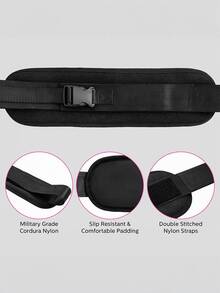 1pc Fitness Weighted Belt, Universal Black Nylon Fitness Weighted Belt With Ergonomic Padding, Suitable For Pull-Ups And Muscle Strength Training, Battery-Free - Multicolor - View 4