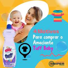 Tuff Baby Neutral Liquid Laundry Detergent Cleaning 1L - Unit - View 2