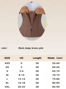 1 件女士束腰训练束身衣，粉色，女士塑身臀部，运动上衣，塑身衣，日常穿着 - 銅色 - 查看 4