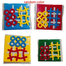 1/4/8/12/16 sets Mini jeu de croix en feutre, comprenant 6 fourchettes, 6 cercles et 1 tableau adhésif. Doux, portable et durable, convient pour des jeux interactifs amusants, des jeux de fête, des loisirs et des divertissements familiaux, des cadeaux d'Halloween, de Noël et d'anniversaire. Jeux de plateau colorés en feutre, jeux de morpion. - Multicolore - Voir 17