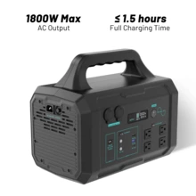 1800W Portable Power Station , 1024Wh LiFePO4 Battery, 1.2H Fast Charging, UPS Function, 4x1800W AC/100W USB-C Output Use As A Solar Generator For Home Backup Power, Camping & RVs,7 Colors To Choose From - 美規B型插(110-127V) - 查看 12