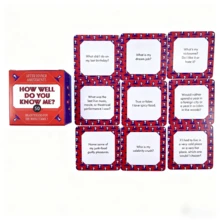 餐后娱乐：《你有多了解我：50个趣味谜题》（适合成人和家庭的对话卡牌游戏，送给主人的绝佳礼物），万圣节、圣诞节、新年游戏礼物，迷你卡牌游戏，圣诞节，圣诞礼物，游戏，成人游戏，卡牌游戏，卡片 - 彩色 - 查看 4