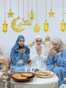 Acrylic Star And Moon Pendant, Lantern Letter Decoration For Festive Home Decor, Mirrored Hanging Ornament, Middle Eastern Proverb Decorative Hanging, 3D Acrylic Mirrored Moon And Star Ornament. - Gold - View 2