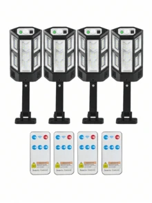 Luces solares para exteriores, luces de pared LED impermeables, iluminación con sensor de movimiento para jardín, camino, patio - PP-902T - Ver 14