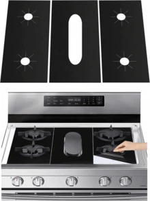 1pc/3pcs Set Gas Stove Burner Covers, Non-Stick Reusable Stove Top Liners, Easy To Clean Stove Protector Mats, Heat Resistant & Trimmable, Keeps Gas Stove Top Clean, Prevents Spills And Grease, Durable Thick Material - Multicolor - View 12