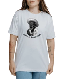 Women's Printed T-Shirt - Black Elder Candomblé Axé Umbanda Shaman - 100% Cotton - trắng - Xem 1