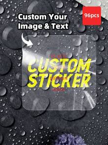 1/24/96/180pcs Personalized Labels, Square Labels, Transparent Stickers, Waterproof Stickers, Customizable Text, Patterns, Images And Company Logos, Custom Label Stickers, Company Logo Stickers, Convenient Stickers, Sealable Labels, Wrinkle-Resistant, Decorative Labels, Stationery Stickers, Ideal Gift For Father, Mother, Son, Daughter, Friends, Suitable For Wedding, Birthday, Party, Back To School, Halloween, Christmas, Small Business Stickers, Packaging - Red and White - View 61