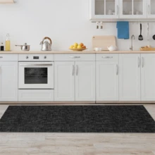 Machine-Washable Rug In A Modern Style, Antique Rug, Low Pile/Non-Slip/Stain-Resistant Rug, Suitable For Bedroom, Kitchen, Living Room, Office Black - Black - View 7