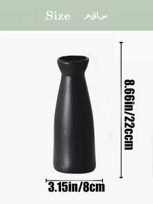 3pcs/Set Modern Decorative Art Black Vase Set, Suitable For Flower Arrangement In Living Room And Dining Room, Home Decor Vases In 3 Sizes, Suitable For Holiday Decoration And Daily Home Use, Black Artistic Style - Multicolor - View 10