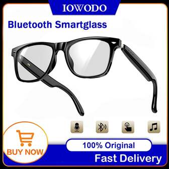 1PC Bluetooth Smart Glasses Anti-Blue Light Glasses UV Sunglasses Wireless Call Phone Play Music Indoor Outdoor Sports Eye Protection Glasses For Men Women Christmas Gift