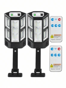 Luces solares para exteriores, luces de pared LED impermeables, iluminación con sensor de movimiento para jardín, camino, patio - PP-902T - Ver 13