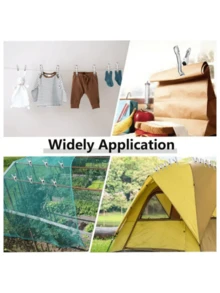 10pcs/20pcs/30pcs/50pcs Durable Stainless Steel Garden Clips, Super Grip Strength With 2-Inch Wide Opening - Rust-Resistant For Outdoor Use, Suitable For Securing Mesh - Multicolor - View 3