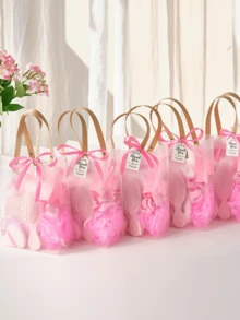 74 piezas Suministros para favores de boda y fiesta | Juego de regalos para despedida de soltera | Incluye diademas, pulseras, pompones | Multicolor - E - Ver 5
