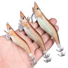 10pcs Luminous Shrimp Lure, Lifelike Squid Jig Shrimp Fishing Hard Bait Size 2.5 3.0 3.5 For Saltwater - B - Xem 6