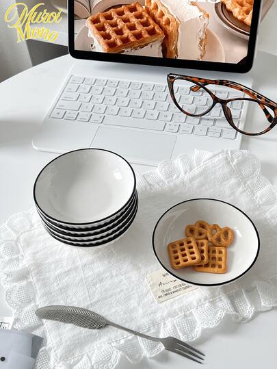 1/3件圆形陶瓷盘/小碟，时尚开胃菜、蘸酱、调味汁、小吃，微波炉适用，厨房配件，适合各种家庭聚会、派对、活动、招待客人，餐具，厨房配件，适合制作各种派对、聚会和活动的甜点，方便易用。