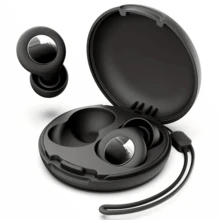 airskyce 45dB Super Comfortable Reusable Noise Cancelling Earplugs, Suitable For Concerts/Shooting/Travel/Snoring - Silicone Hearing Protection Earplugs, Comes With 8 Ear Tips - Black - 1Pcs - View 2
