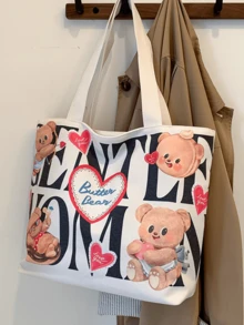 Butter Bear Crossbody Bag - White PU Leather, Decorated With Fluffy 3D Cartoon Bear Pattern, Cute Mini Bag With Adjustable Shoulder Strap And Zipper, Soft And Adorable Harajuku Street Style Bag, Suitable For Teens, Girls And Women, Perfect For Daily Outings, School, Shopping, Travel And Casual Gatherings, A Lovely Gift For Birthdays, Holidays And Special Occasions - White - View 7