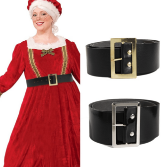 Women's Multifunctional Christmas Belt, Fashionable Minimalist Black Holiday Apparel, LR2516