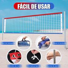 1 Set de Red de Voleibol de Piscina Extra Grande y Duradera de PE, para Actividades Familiares al Aire Libre, Juegos de Patio Trasero y Playa, Entretenimiento de Deportes Acuáticos y de Playa, con Estructura de Red Estable, Accesorios de Voleibol Incluyendo Bolsa de Almacenamiento, Multiusos para Fiestas de Piscina, Estanques Traseros, Deportes Acuáticos y Recreación, Fácil de Transportar, Ideal para Fiestas de Natación o Uso en Estanques del Jardín, Natación al Aire Libre, Deportes Acuáticos, Artículos Esenciales de Playa, Flotador de Piscina