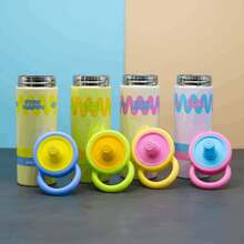 Taza Térmica Portátil con Tapa y Asa - Acero Inoxidable - Diseño Divertido "Mantente Feliz" - ¡Hazlo! - Ver 10