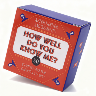  After Dinner Amusements: How Well Do You Know Me: 50 Amusing Dilemmas (Dinner Party Conversation Card Game For Adults And Family, Gift For Host Or Hostess) Halloween Christmas New Year Games Gifts Mini Card Game,Christmas,Christmas Gifts,Games,Adults Games,Card Game,Cards