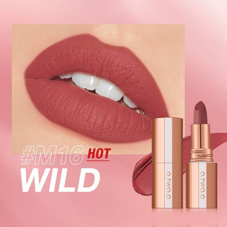 O.TWO.O Batom Matte 24 Horas: Longa Duração, À Prova d'Água, Testado por Dermatologista - Disponível em Tons de Rosa, Roxo e Vermelho - Multicolorido - Visão 17